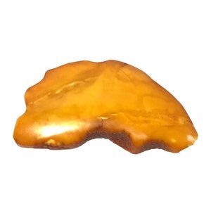 Large Antique Natural Baltic Egg Yolk Amber Brooch Butterscotch 17.2 grams